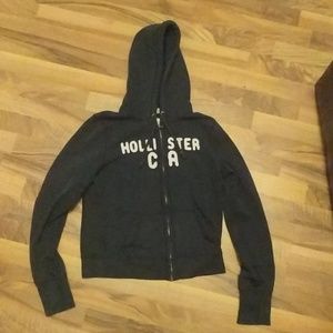 Girls Junior Large Hollister Sweatshirt Zipper Up